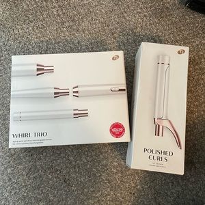 T3 whirl trio styling wands plus polished curls clip barrel